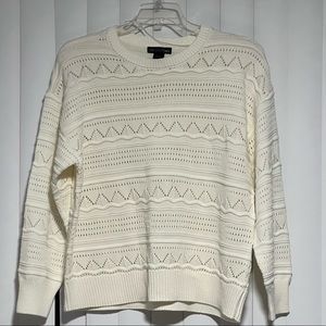 78- Design365 New Medium Pointelle Crew NK Sweater B9-12